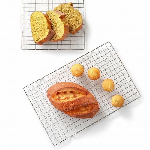 VRUIFA 2PCS Cooling Racks for Cooking and Baking Stainless Steel Wire Rack Suitable for 10 x 15 Sheet Pan and Grilling RoastingDrying Oven and Dishwasher Safe - Image 1