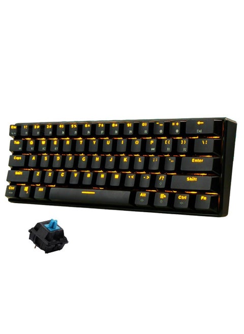RK61 61-Key White Backlight Bluetooth/2.4G Wireless/USB Wired Three Modes Tablet Computer Mobile Office Gaming Keyboard