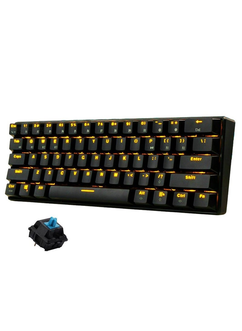 Generic RK61 61-Key White Backlight Bluetooth/2.4G Wireless/USB Wired Three Modes Tablet Computer Mobile Office Gaming Keyboard  - Image 1