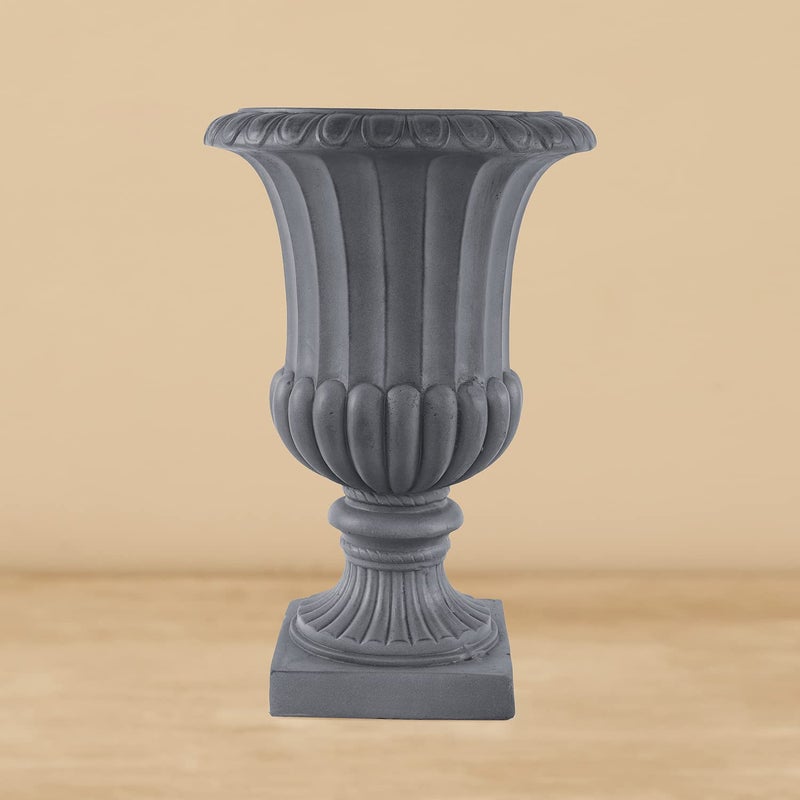 PURE HOME + LIVING Pure Home Living Grey Polyfibre Clay Vase  - Image 1