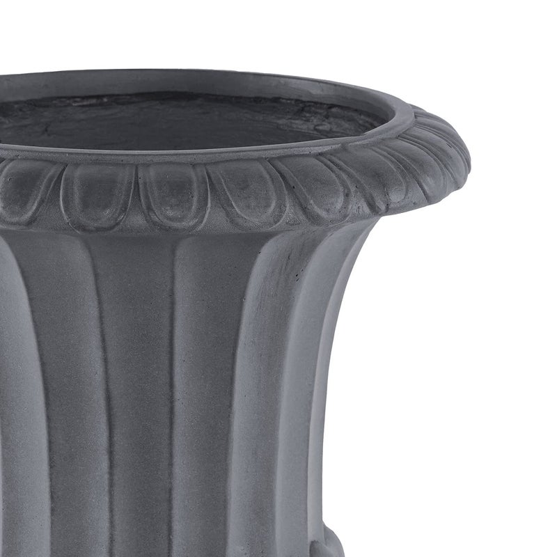 PURE HOME + LIVING Pure Home Living Grey Polyfibre Clay Vase  - Image 5