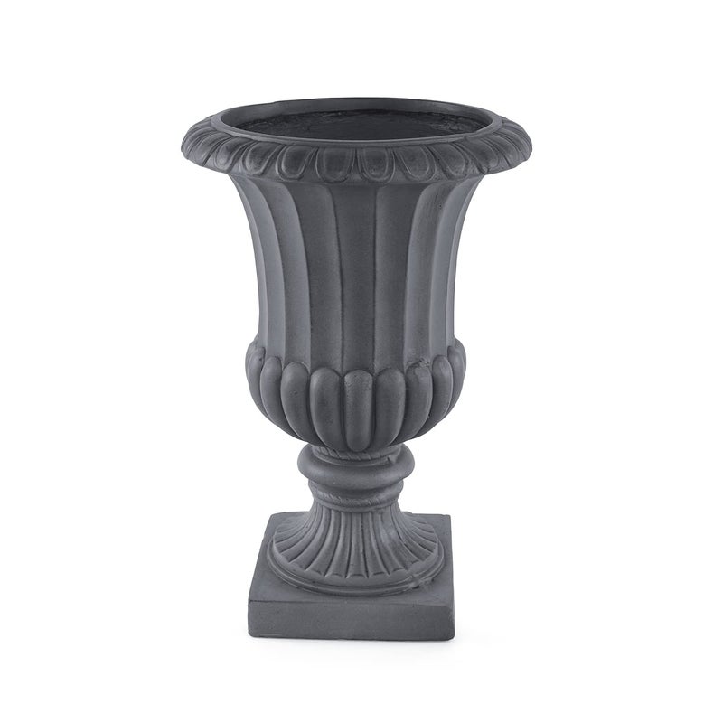 PURE HOME + LIVING Pure Home Living Grey Polyfibre Clay Vase  - Image 3