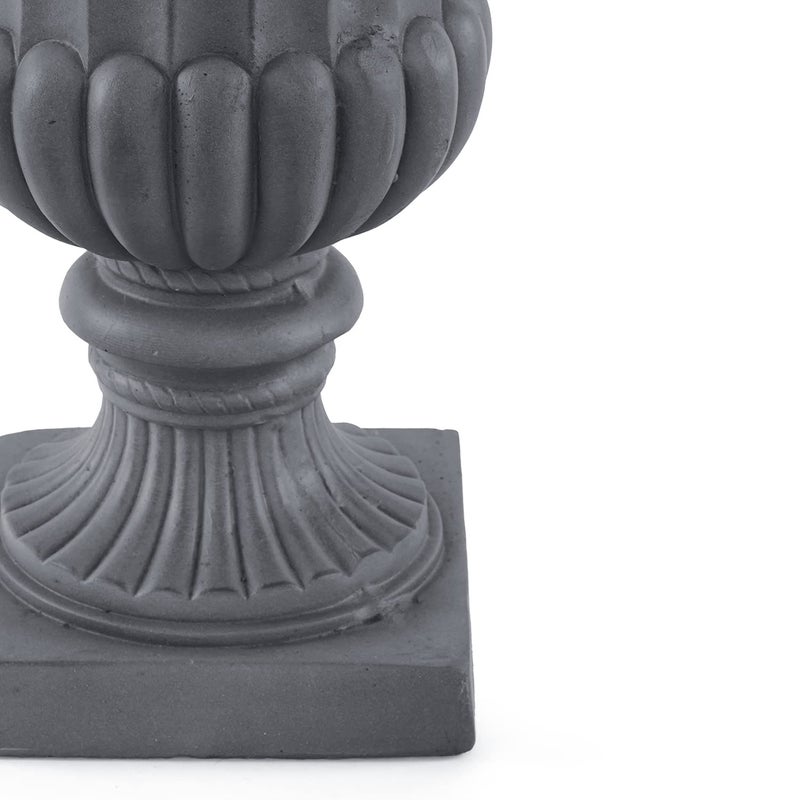 PURE HOME + LIVING Pure Home Living Grey Polyfibre Clay Vase  - Image 4