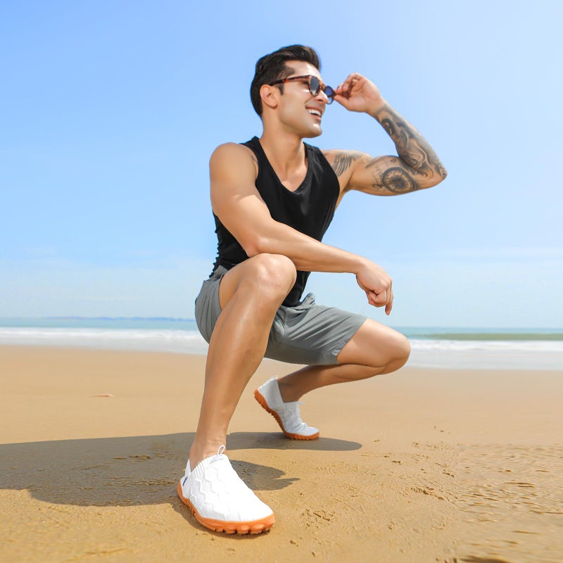 MCRONJI Barefoot Water Shoes, Minimalist Running Sneakers, Beach Outdoor Shoes, Men and Women White - Image 4