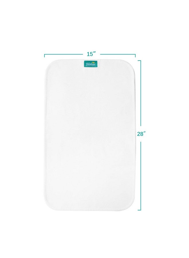 Biloban Changing Pad Liner 5 Count Waterproof Baby Diaper Changing Pad Cover 28" X 15" Larger Cotton Flannel Absorbent & Skin-Friendly Portable Changing Pad Liners (Solid Improved Thickness) - Image 2