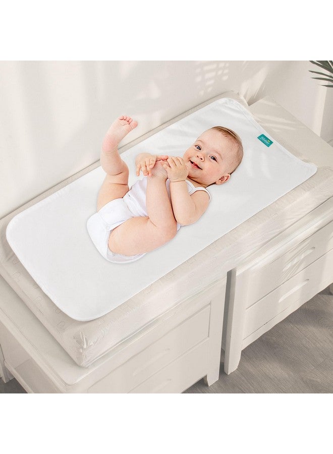 Biloban Changing Pad Liner 5 Count Waterproof Baby Diaper Changing Pad Cover 28" X 15" Larger Cotton Flannel Absorbent & Skin-Friendly Portable Changing Pad Liners (Solid Improved Thickness) - Image 3