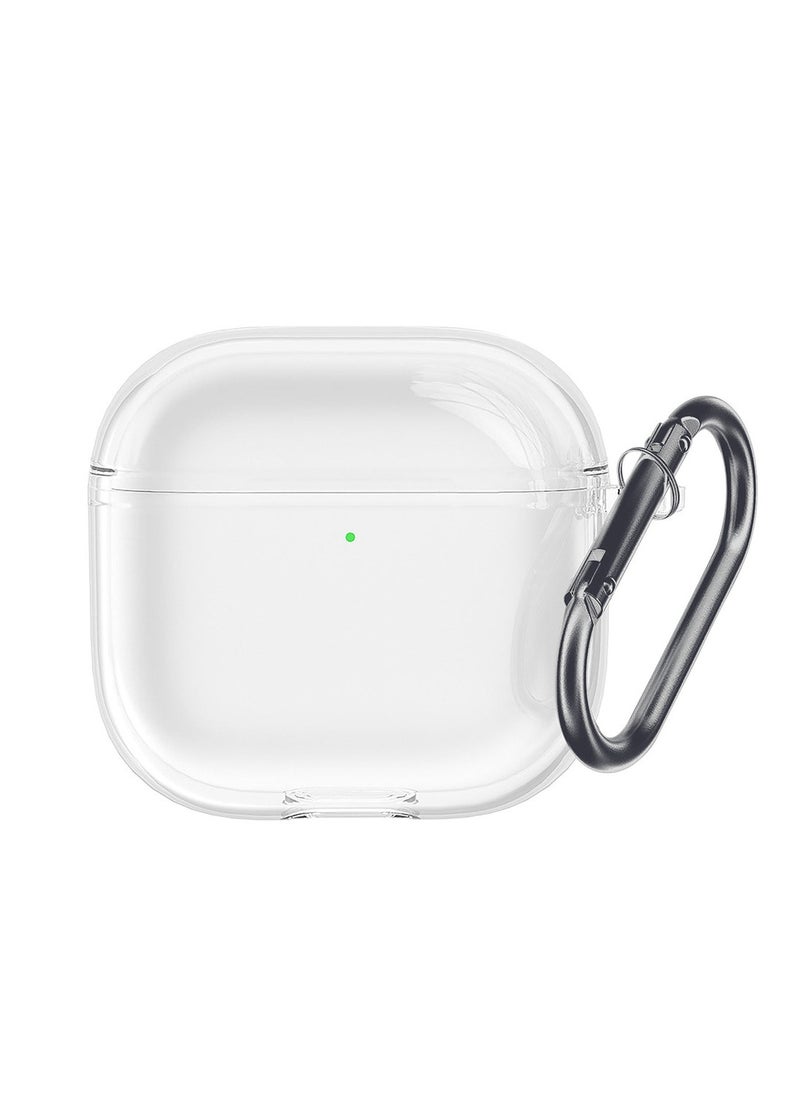 Clear Case for AirPods 4 with Keychain, Compatible with AirPods 4th Generation Case, Reduced Yellowing, Support Wireless Charging, Shock Resistant, Full Protection (Transparent)