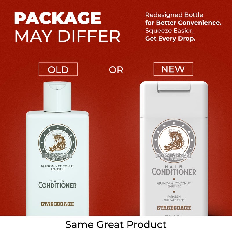 Bossman Hair Shampoo and Conditioner Combo - Hydrating, Strengthening, and Soothing Formula for Men's Hair - Paraben Free & Sulfate Free (Stagecoach) - Packaging May Vary - Image 2