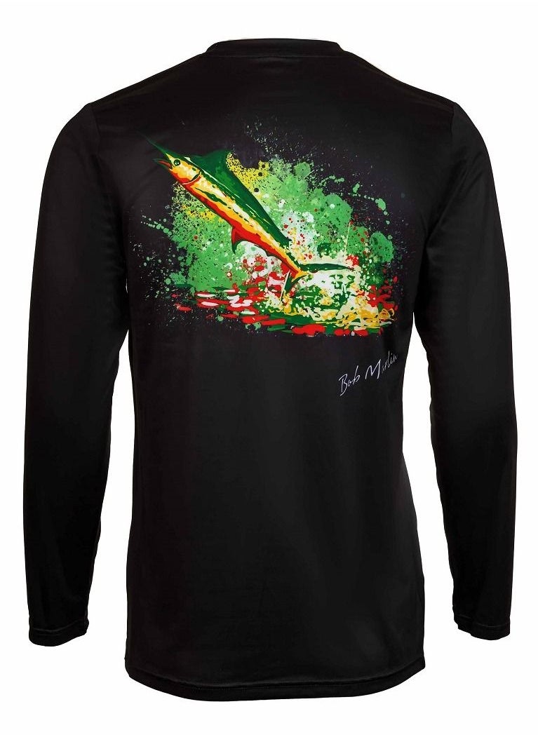 BOB MARLIN - Marlin Performance Shirt Rasta Marlin Black-3Xl - Image 1