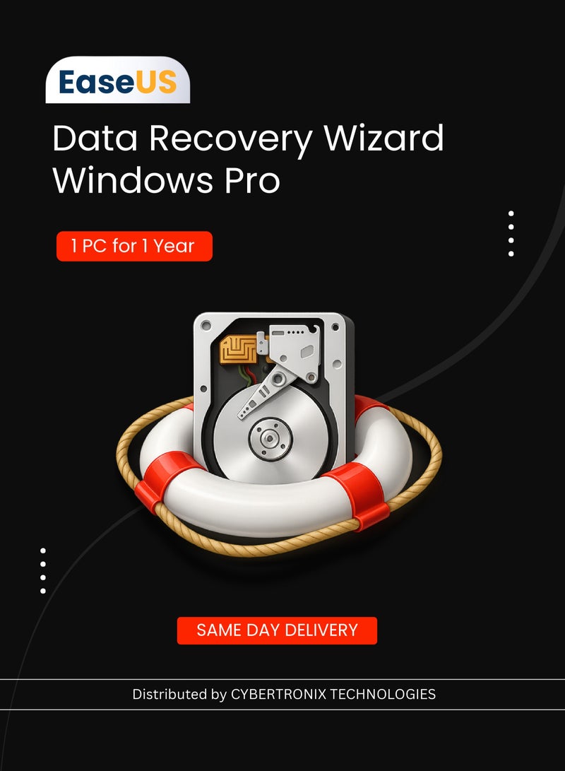 EaseUS Data Recovery Wizard Windows Pro | 1 PC for 1 Year | Digital License | SAME DAY DELIVERY