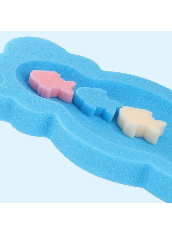 KECUCO Baby Bath Cushion Infant Bath Sponge Bath Mat, Baby Bath Pad Bath Sponge for Toddler Infant Newborn (Blue-Style4) - Image 2