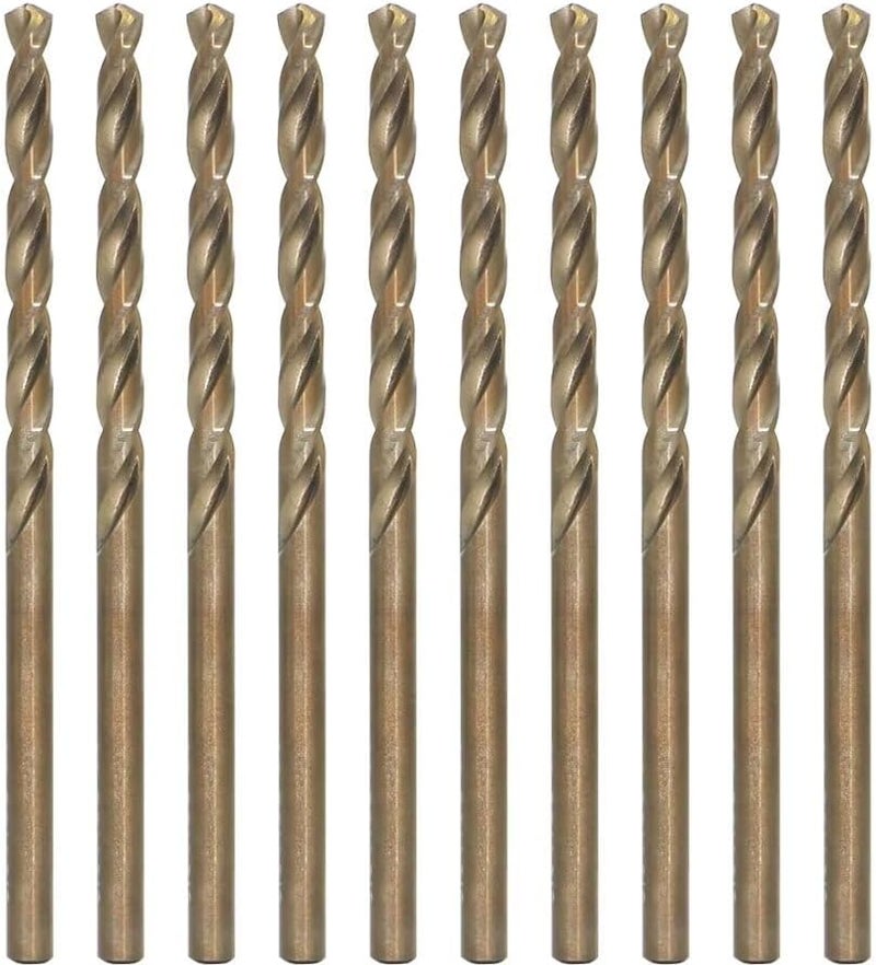 LingGan Metric Cobalt Drill Bits 3.5mm 10PCS, M35 high Speed Steel, high Hardness Straight Shank Drill, Mechanical or Hand Drill for Drilling, Suitable for Stainless Steel, Iron, Copper and Aluminum. - Image 1