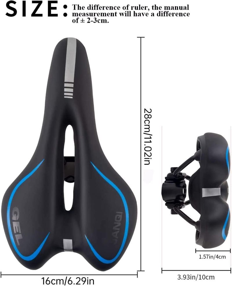 Moocci Comfortable MTB Gel Seat Mountain Bike Saddle MTB Saddle Mountain Bike Seat Gel Bikes Seats Breathable & Soft & Waterproof Bike Saddle Cushion for Men and Women - Image 2