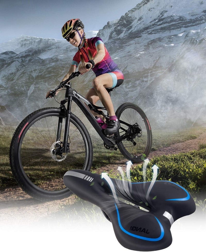 Moocci Comfortable MTB Gel Seat Mountain Bike Saddle MTB Saddle Mountain Bike Seat Gel Bikes Seats Breathable & Soft & Waterproof Bike Saddle Cushion for Men and Women - Image 4