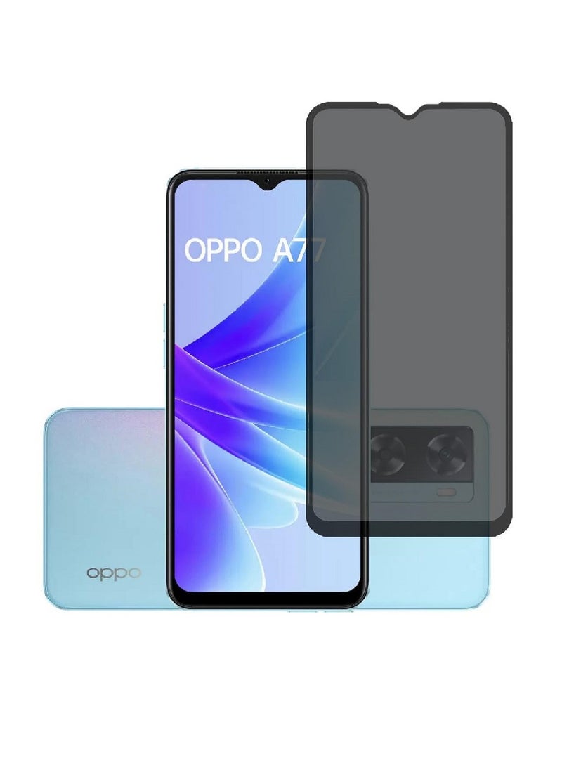 Super Tempered Glass Screen Protector Anti-Spy Privacy  Designed For Oppo A77 4G Full Screen Coverage And Bubble Free - Image 1