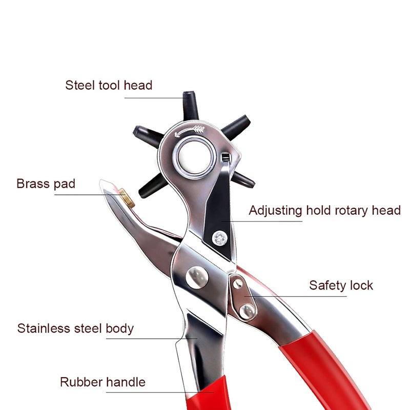 NEU MASTER Eyelet Setting Pliers NEU MASTER 532 inch GrommetHole Punches from 564 to 316 564 to 316Hole Punches - Image 3