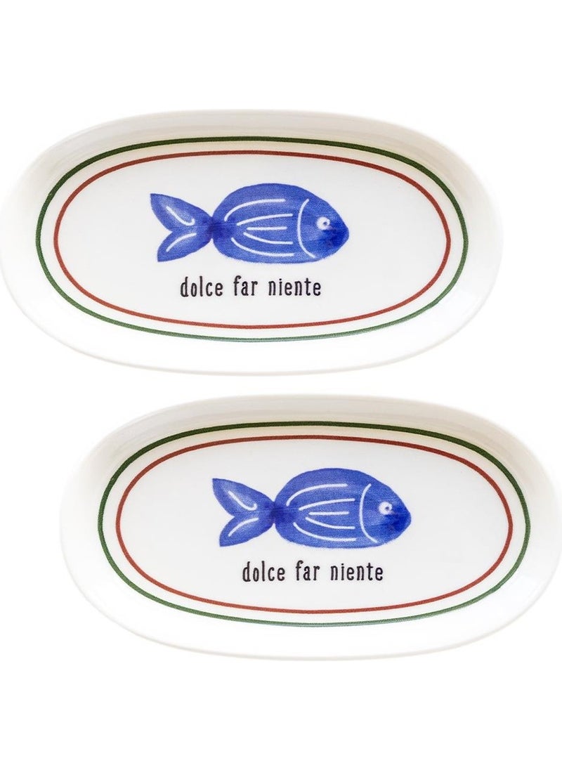 THE MIA Fish Oval Service Set of 2 17 cm  - Image 1