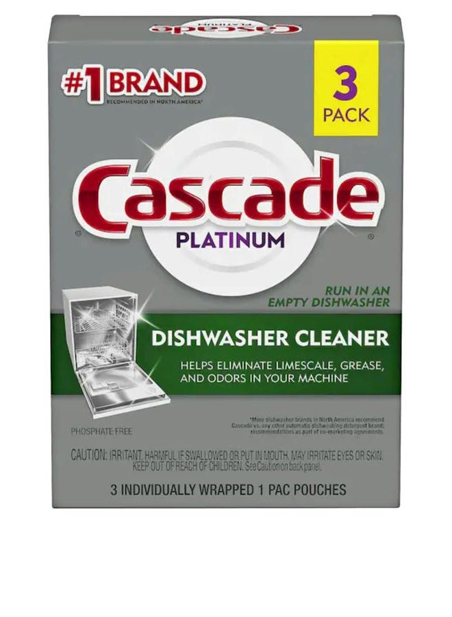 منظف غسالة الصحون بلاتينيوم، 3 قطع