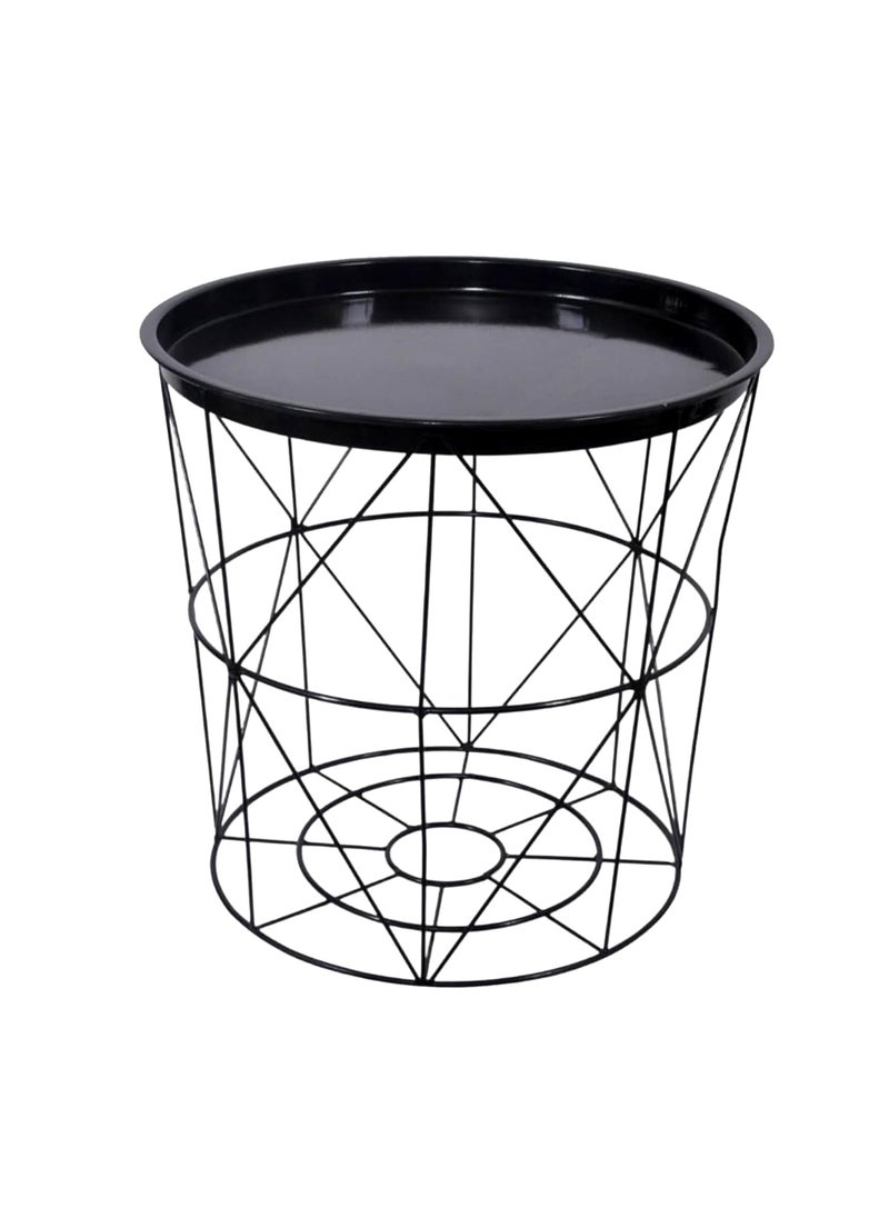 Peng Essentials Peng Essentials Basket Coffee Table with Storage Nesting Centre Table for Living Room Bedroom Side Table Sturdy SpaceSaving Design Ideal for Home Office and Compact Spaces Black 