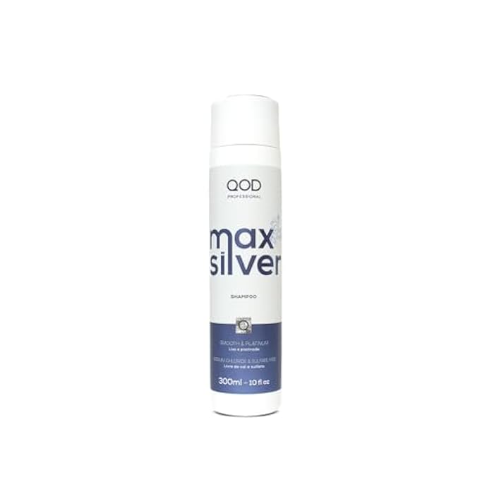 QoD PRO Max Silver Shampoo, For Blonde, Streaked & Gray Hair with Violet Pigments, Wheat Protein, Murumuru Butter, Silicones for Yellow Tone Control & Extended Straight Hair Smoothness, 10 oz (300 ml) - Image 1