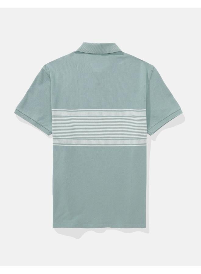 امريكان ايجل قميص بولو مخطط بشعار - Image 2