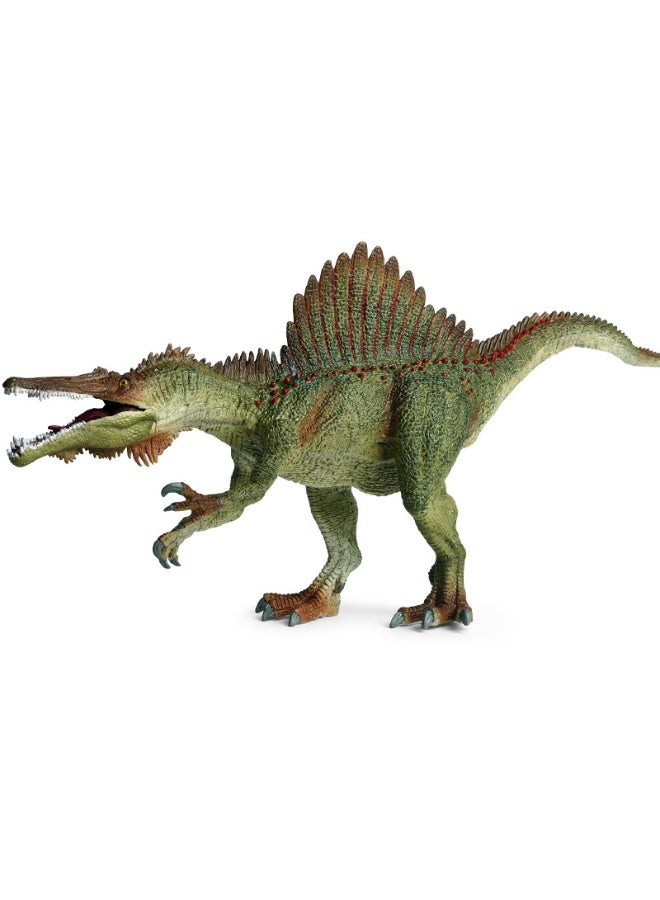 HALAMODO Morocco Spinosaurus Animal Model Toy With Movable Jaw, Realistic Solid Dinosaur Statue, Jurassic Dinosaur Toy For Kids, Children Cognitive Education Toy, Bath And Pool Water Play Toys, Boys Girls Birthday Party Gifts,  Ideal Gift and Room Decor for Boys & Girls, Green , 37*9.5*17 Cm - Image 3
