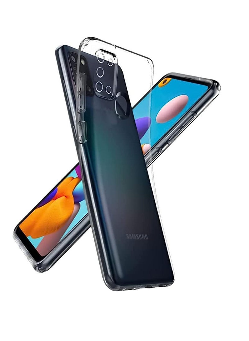 تين تك - جراب حماية شفاف لموبايل سامسونج A21s /  Samsung A21s من البولي يوريثين المقاوم للحرارة مضاد للخدوش من تين تك - شفاف - Image 1