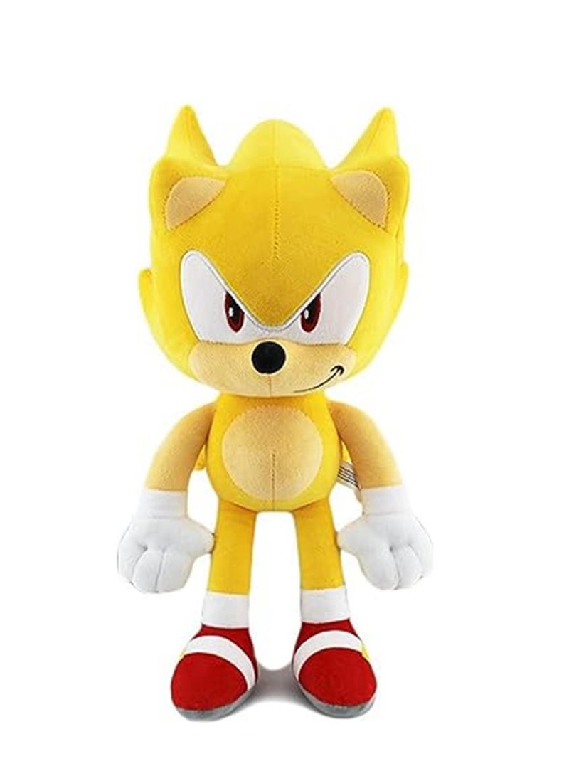 12 Sonic Plush Toys,Sonic Stuffed Animals,Knuckles Shadow Tails Plushies Doll Toys Gifts for Boys and Girls, Super Sonic - Image 1