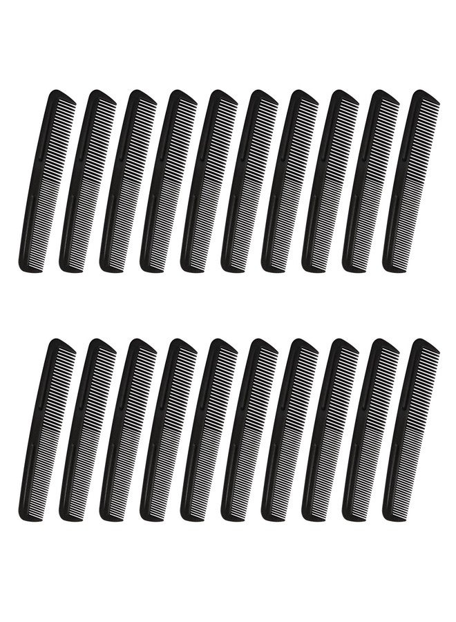 Cubaco 5 inch Hair Comb Pocket Size Mini Bulk Combs Perfect for Travelling, 20 Pack Black Combs for Unisex, Salon Barber Comb for All Hair Types - Image 1