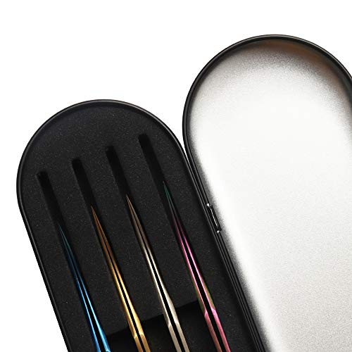 Mekupeu Professional Tweezers Storage Case Activated Sealed Box Eyelash Extension Tools Container, 1 PCS, Black - Image 3