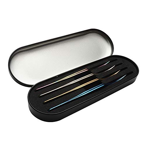 Mekupeu Professional Tweezers Storage Case Activated Sealed Box Eyelash Extension Tools Container, 1 PCS, Black - Image 1