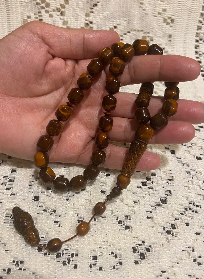 Faturan Prayer Beads For Men 33 Beads Size 10mm x 11.5mm - Image 1