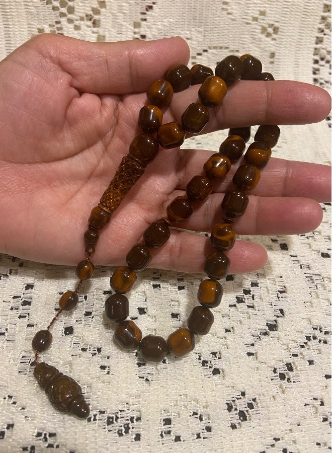 Faturan Prayer Beads For Men 33 Beads Size 10mm x 11.5mm - Image 4