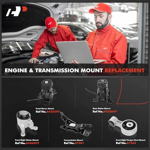 A-Premium 5PCS Engine Motor Mount and Transmission Mount and Torque Strut Mount Set Compatible with Nissan Altima 2007-2012 3.5L, Maxima 2009-2014 3.5L, Replace# 112709N00B, 113209N00A - Image 2