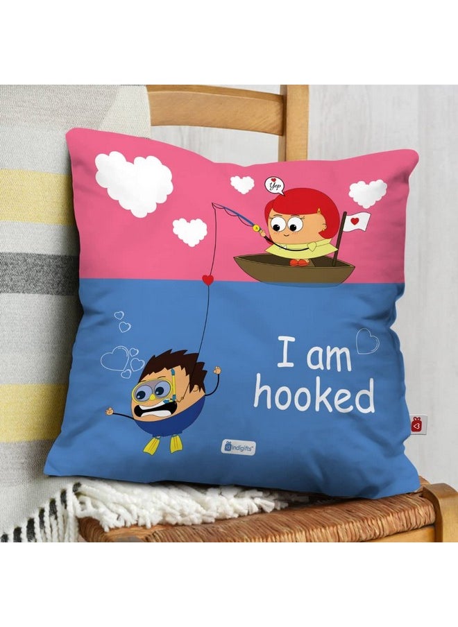 Indigifts Indigifts Micro Satin, Fibre Cushion Cover with Filler, 12x12 inches, White  - Image 2