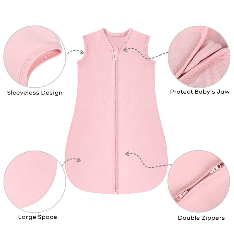 Yoofoss Baby Sleep Sack 18-24 Months Wearable Blanket for Babies 100% Organic Cotton 2-Way Zipper TOG 0.5 Toddler Sleeping Sack 3 Pack, Comfy Soft Lightweight - Image 5