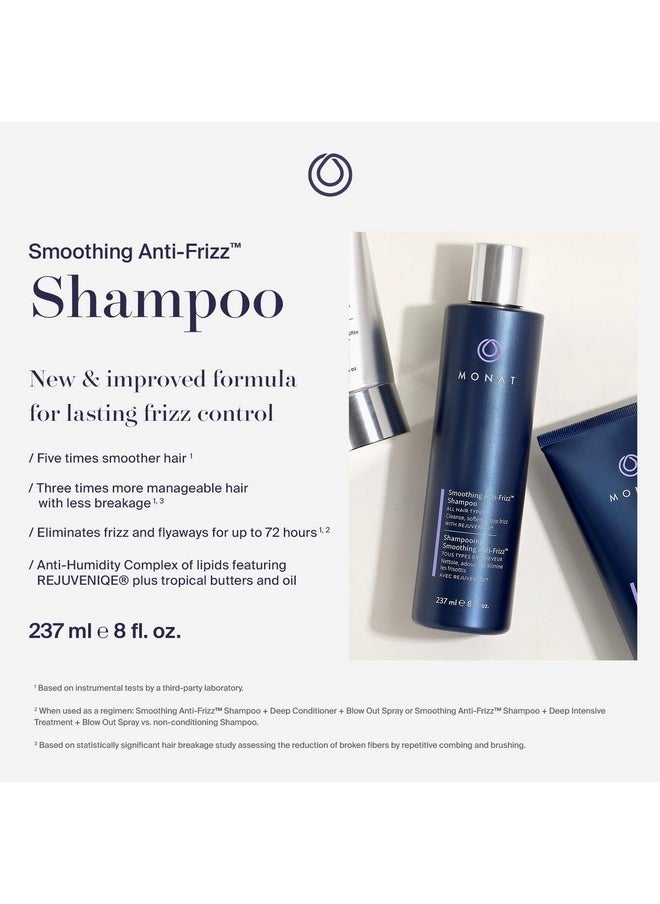 monat - Smoothing Anti Frizz™ Shampoo W/Rejuveniqe® Gentle Blend Of Highperforming Plant Actives Will Leave Your Hair Without Frizz Smooth And Silkier Net Wt. 237 Ml / 8 Fl. Oz. - Image 1