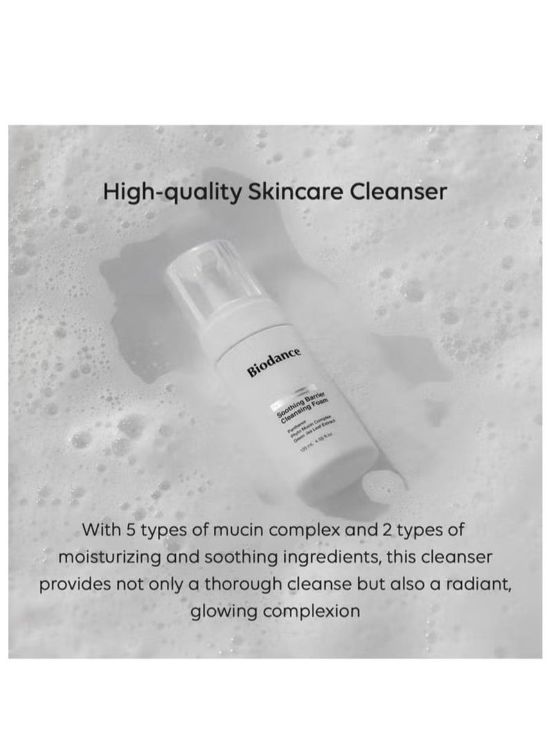 BIODANCE Soothing Barrier Cleansing Foam, Micro-Bubble Foam, Gentle and Mild Facial Cleanser | 4.06 fl oz (120 ml) - Image 2
