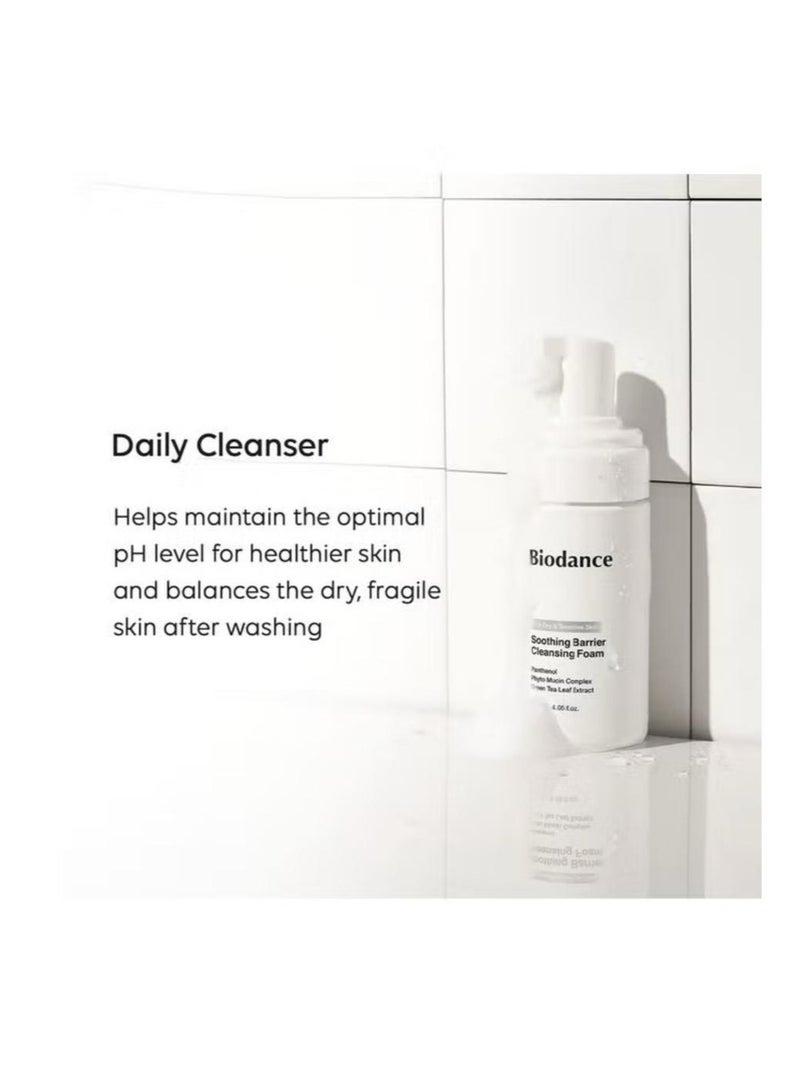BIODANCE Soothing Barrier Cleansing Foam, Micro-Bubble Foam, Gentle and Mild Facial Cleanser | 4.06 fl oz (120 ml) - Image 3