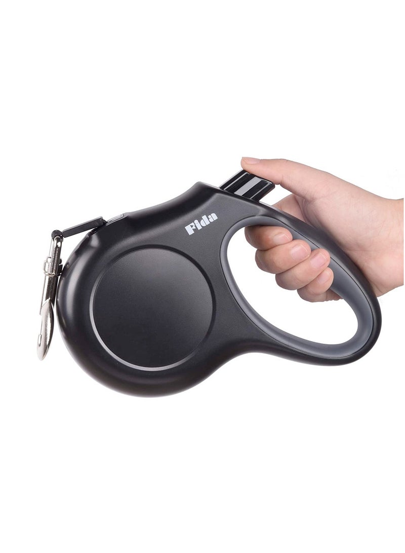 فيدا مقود كلب قابل للسحب كبير الحجم - أسود (سلسلة JFA) - Image 1