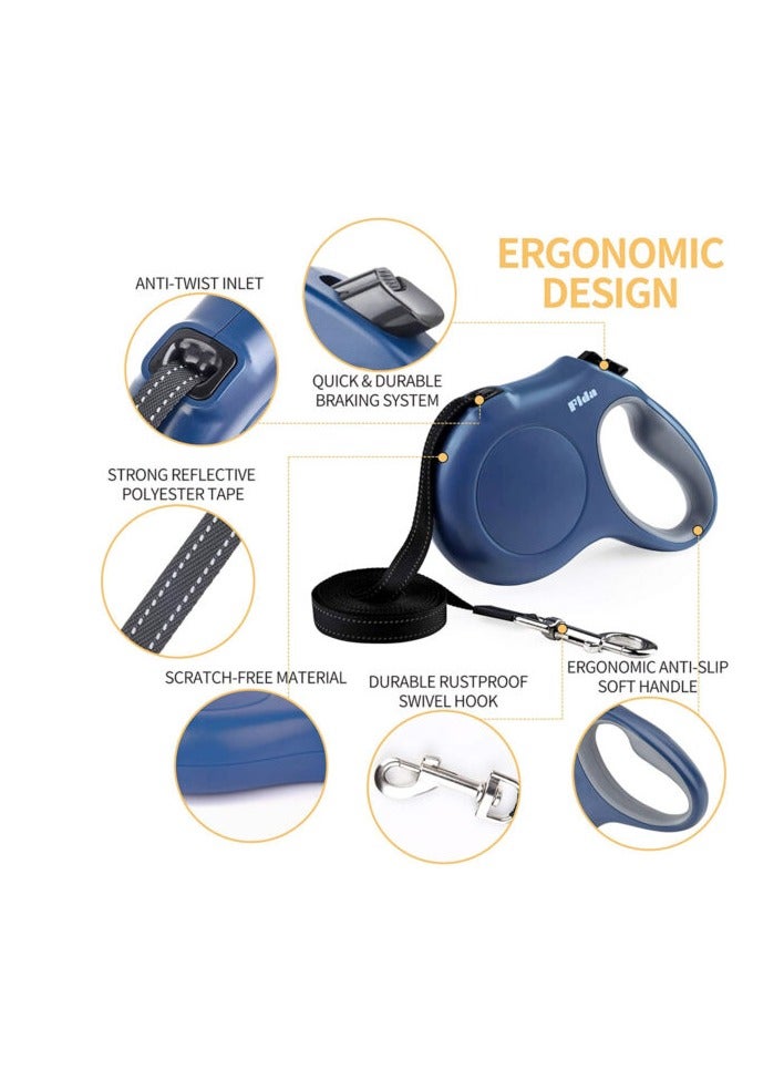 فيدا مقود كلب قابل للسحب كبير الحجم - أسود (سلسلة JFA) - Image 3