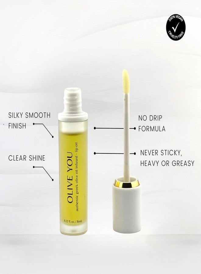 Olive You Lip Oil - Non-Sticky Hydrating Lip Oil with Greek Extra Virgin Olive Oil & Squalane - Vegan, Cruelty-Free, Paraben-Free, Luxury Gift - Image 3