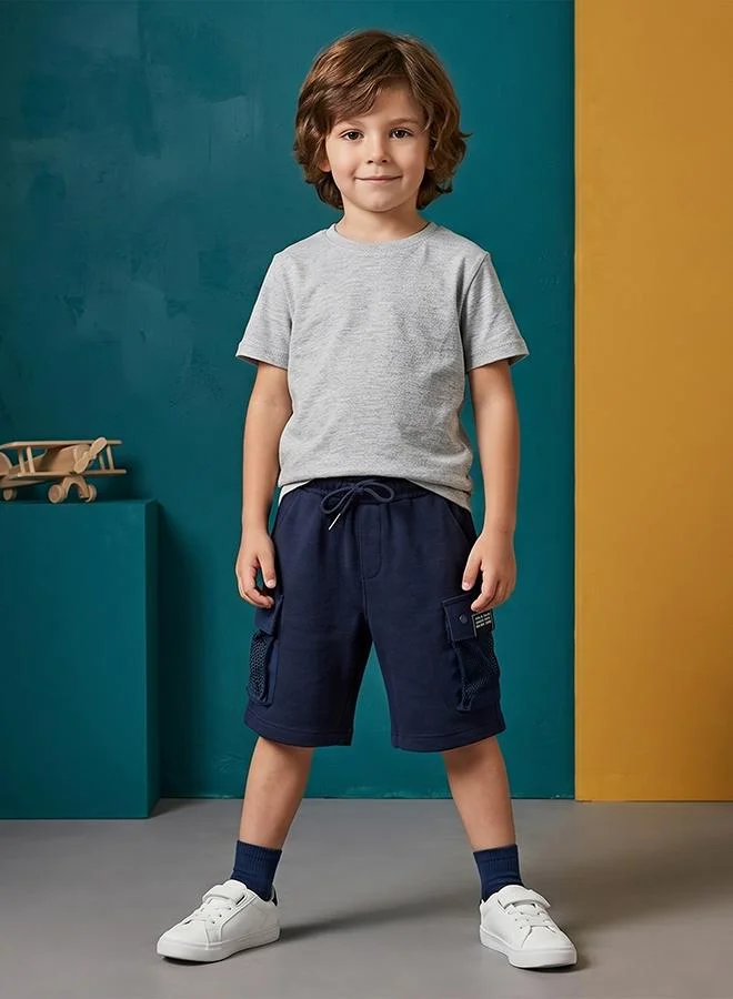 أطفال وأكثر Babies & More Toddler Boys Navy Blue Shorts