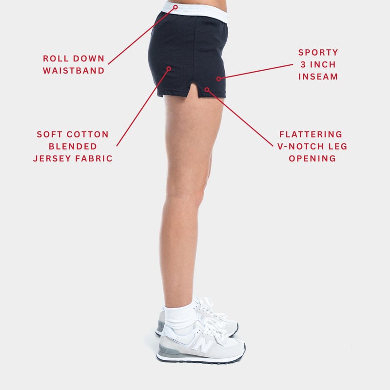 Soffe Women's Authentic Cheer Short, Black, X-Large (2-Pack) - Image 4