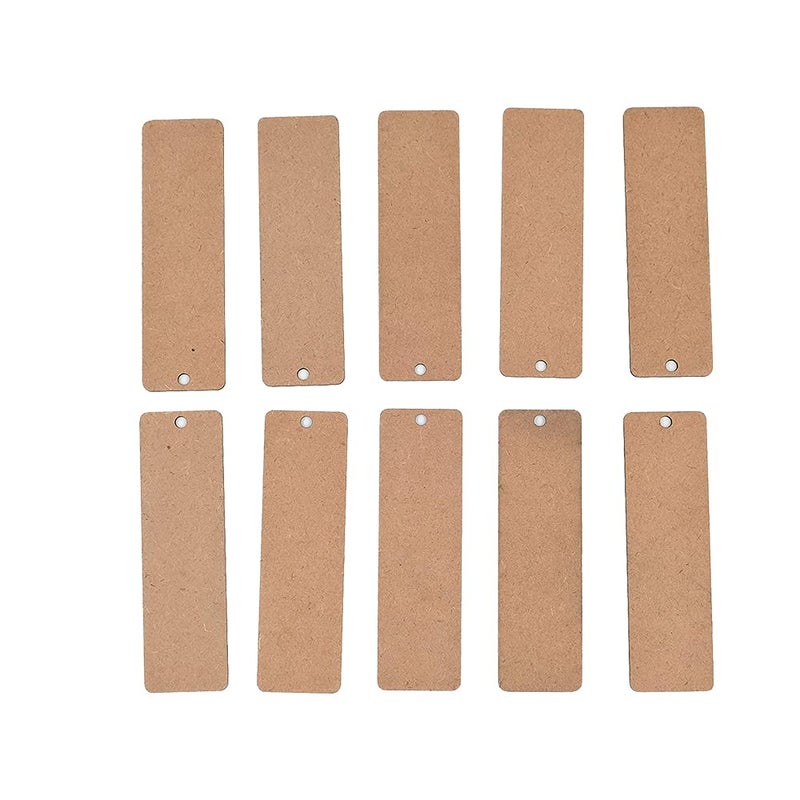 IVEI حرف خشبية DIY - قصاصات MDF كعلامات مرجعية - قصاصات MDF فارغة - مجموعة من 10 لطلاء الحرف الخشبية، الديكوباج، فن الراتنج والزينة - Image 1