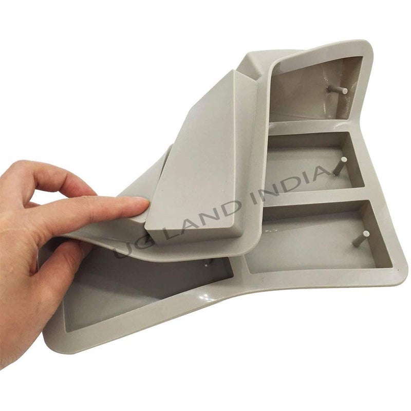 UG LAND INDIA 6 Cavity Rectangle DIY Silicone Mould Soy Candles Aroma Wax Tablets Mold for Dried Flowers Resin Soap Clay Craft Making Mold DIY Pendant Bookmark Necklace Jewelry Making Mould - Image 3