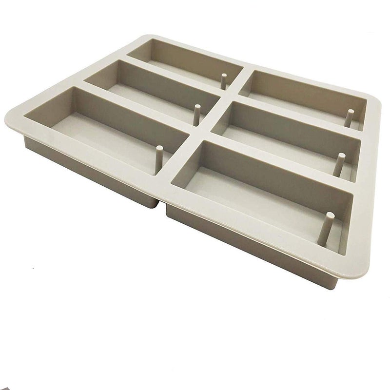 UG LAND INDIA 6 Cavity Rectangle DIY Silicone Mould Soy Candles Aroma Wax Tablets Mold for Dried Flowers Resin Soap Clay Craft Making Mold DIY Pendant Bookmark Necklace Jewelry Making Mould - Image 1