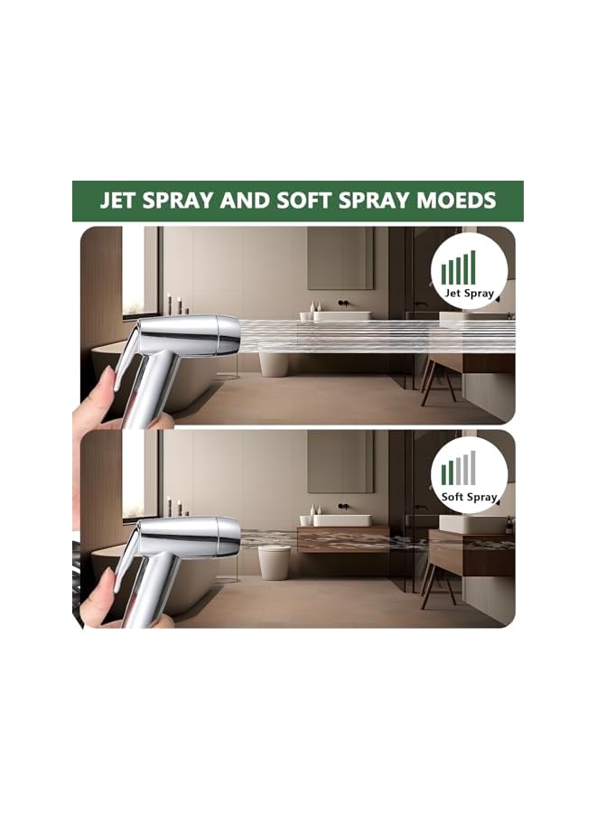 The Bros Handheld Purifying Basin Sprayer Adapter Sprayer Set with Leak Proof Hose Bathroom Toilet Attachment Set for Toilet Bathroom Bathroom Family Pet (Combination 3) - Image 5