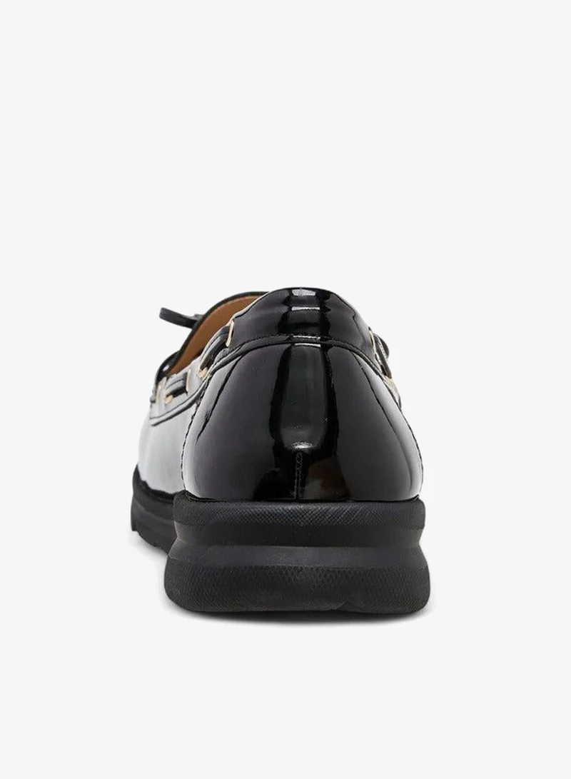 Le Confort BLACK Bow Accent Slip-On Loafers for Women | Best Price UAE