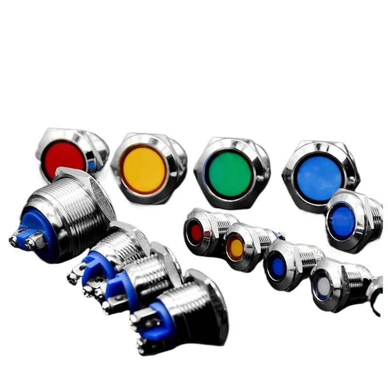 Waterproof IP67 Metal LED Warning Indicator Light 25mm 220V Red Signal Lamp Pilot Light - Image 2